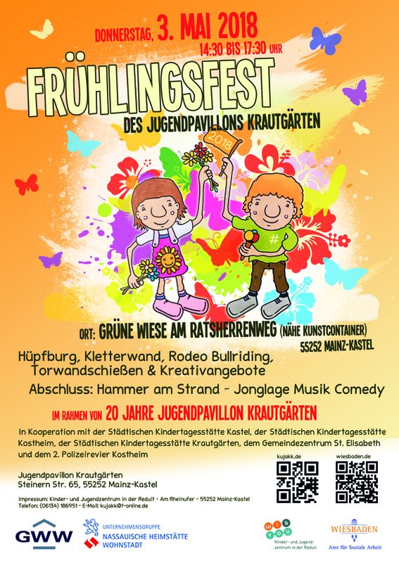 Frühlingsfest des Jugendpavillons Krautgärten . Mainz-Kastel