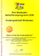 Mini Wiesbaden 2018 . Kinderspielstadt Nr. #9 . Kinderspielstadt in Wiesbaden . 8. bis 12. Oktober 2018 . Wiesbaden