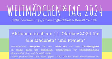 Weltmädchentag 2024 Aktionsmarsch Freitag, 11. Oktober 2024