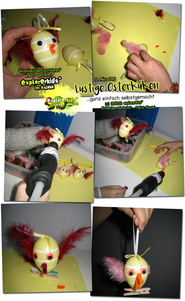 Lustige Osterküken . diy . ...ganz einfach selbstgemacht . explorerkids*