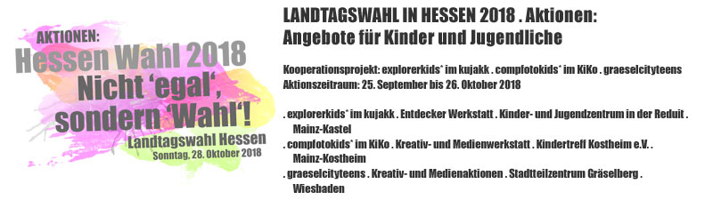 Aktionen zur Landtagswahl in Hessen 2018
Sonntag, 28. Oktober 2018