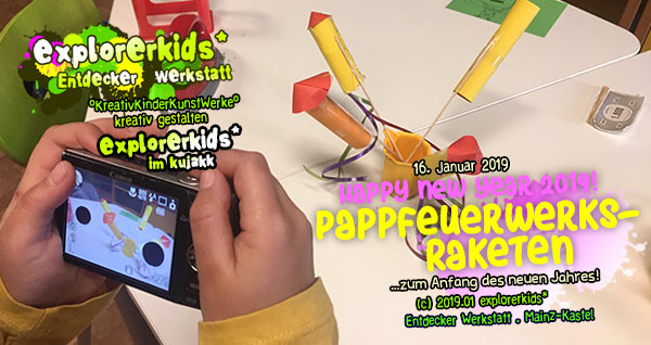 Pappfeuerwerksraketen
happy new year 2019! . explorerkids* . Entdecker Werkstatt im kujakk