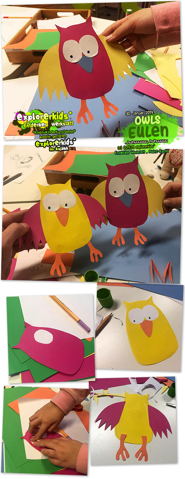 Eulen . owls . explorerkids* . Entdecker Werkstatt im kujakk