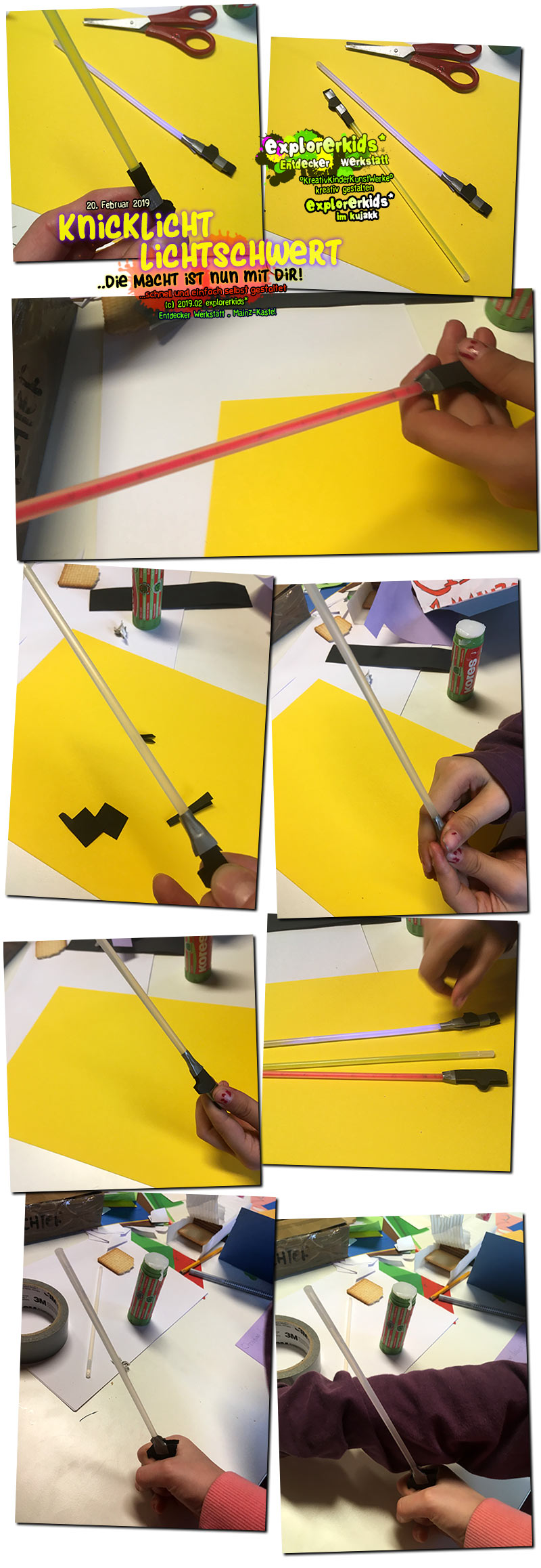 
Knicklicht Lichtschwert . ...die Macht ist nun mit dir! . explorerkids* . Entdecker Werkstatt im kujakk . Kinder- und Jugendzentrum in der Reduit . Mainz-Kastel