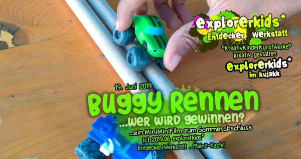 Buggy Rennen
...wer wird gewinnen? . explorerkids* . Entdecker Werkstatt im kujakk . Kinder- und Jugendzentrum in der Reduit . Mainz-Kastel