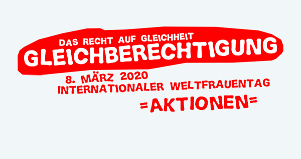 
Gleichberechtigung . 8. MÃ¤rz 2020 . Internationaler Weltfrauentag . Aktionen zum Thema: Das Recht auf Gleichheit . Gleichberechtigung . Kooperationsprojekt . explorerkids* im kujakk . 4. Klasse Projekt & graeselcityteens ...auf dem GrÃ¤selberg