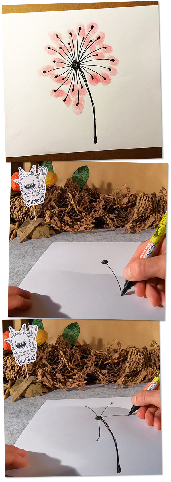 Pusteblumenfingerstempeln . stay at home . be creative _ bleib zuhause . sei kreativ . #epkartwork #easykidsart . explorerkids* online . explorerphotoscouts* . 21. März 2020 flurrykid* by morningrise* . jOrn . creativesocialmediacloud & artkonserve.de . Entdecker Werkstatt im kujakk . Kinder- und Jugendzentrum in der Reduit . Mainz-Kastel