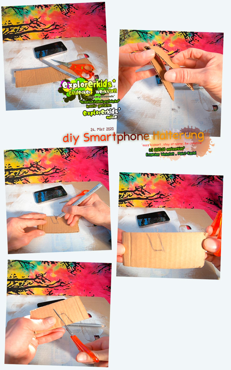 diy Smartphone Halterung . ...so schnell und einfach gemacht! ...wirklich! . stay at home . be creative _ bleib zuhause . sei kreativ . #epkartwork #easykidsart . explorerkids* online . explorerphotoscouts* . 24. MÃ¤rz 2020 flurrykid* by morningrise* . jOrn . creativesocialmediacloud & artkonserve.de . Entdecker Werkstatt im kujakk . Kinder- und Jugendzentrum in der Reduit . Mainz-Kastel