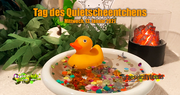 Tag des Quietscheentchens . Herzlichen Glückwunsch zum Geburtstag! . 13. Januar 2021 . explorerkids* . Entdecker Werkstatt im kujakk . kujakk . Kinder- und Jugendzentrum in der Reduit . Mainz-Kastel . & . gct . graeselcityteens ...auf dem Gräselberg . Stadtteilzentrum Gräselberg . Wiesbaden