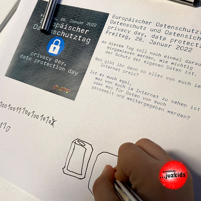 Aktion: Europäischer Datenschutztag 2022 . Was ist Datenschutz im Internet? . 26. Januar 2022 . yjk . youthkids . ...juzkids* . Jungengruppe im kujakk . Kinder- und Jugendzentrum in der Reduit Mainz-Kastel