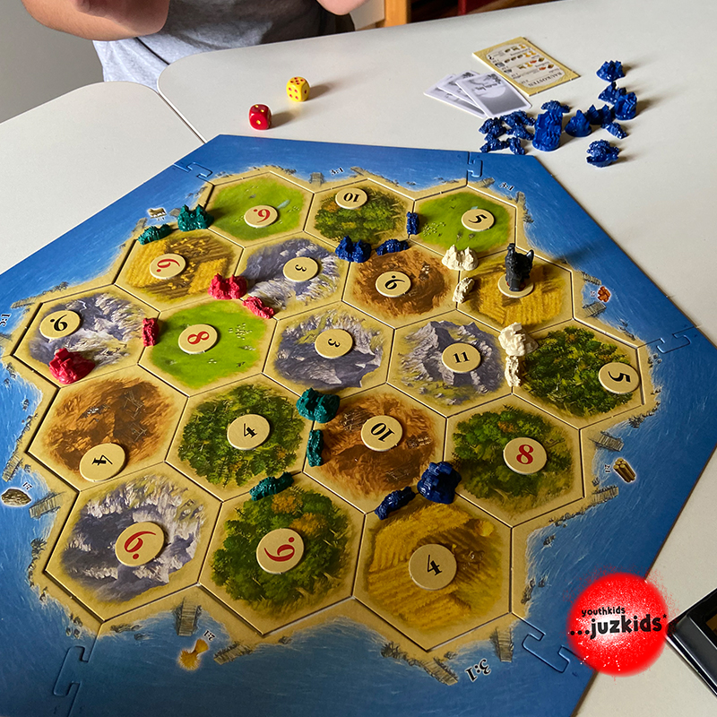 Die Siedler von Catan . ...eine schnelle Runde . 29. Juni 2022 . yjk . youthkids . ...juzkids* . Jungengruppe im kujakk . Kinder- und Jugendzentrum in der Reduit Mainz-Kastel