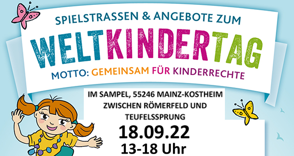 Weltkindertag 2022 . SpielstraÃen . Gemeinsam für Kinderechte . 18. September 2022 . kujakk . Kinder- und Jugendzentrum in der Reduit . Mainz-Kastel