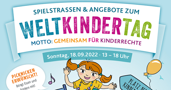 Weltkindertag 2022 . Gemeinsam fÃ¼r Kinderechte . SpielstraÃŸen in Wiesbaden . 18. September 2022 . wiandyou.de