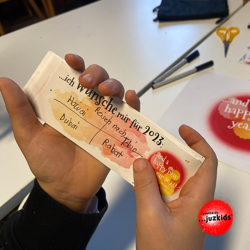 Eure Wünsche . ...für das neue Jahr 2023 . 11. Januar 2023 . yjk . youthkids . ...juzkids* . Jungengruppe im kujakk . Kinder- und Jugendzentrum in der Reduit . Mainz-Kastel