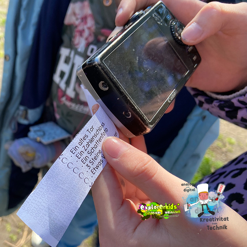 Foto Safari im Reduithof . KreativitÃ¤t trifft Technik / analog trifft digital . 3. April 2023 . explorerkids* im kujakk . Entdecker Werkstatt . Kinder- und Jugendzentrum in der Reduit . Mainz-Kastel