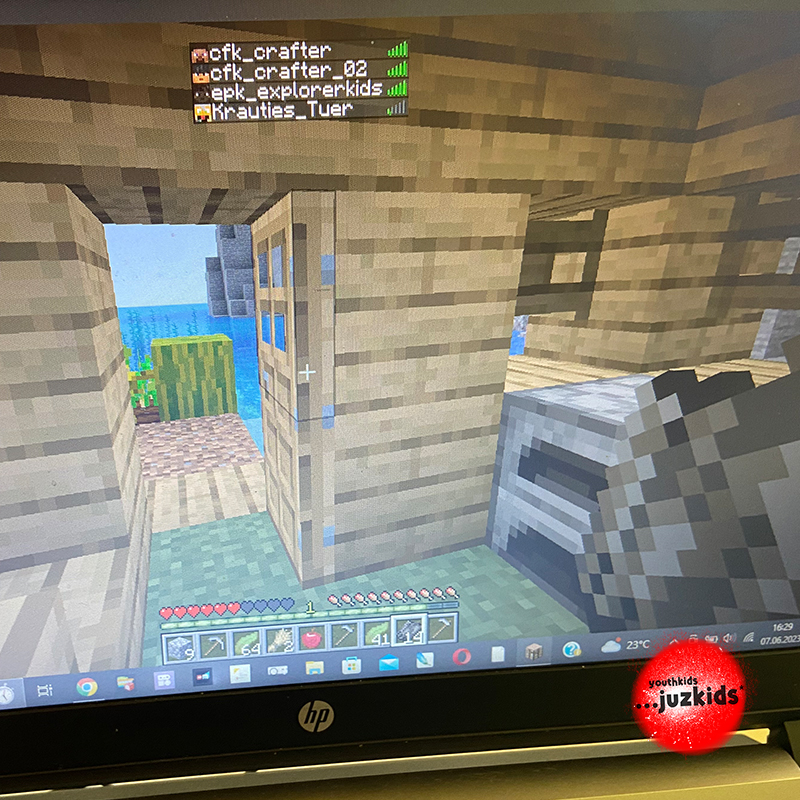 zusammen online spielen . Minecraft Server online . 1.19.4 . 7. Juni 2023 . yjk . youthkids . ...juzkids* . Jungengruppe im kujakk . Kinder- und Jugendzentrum in der Reduit . Mainz-Kastel