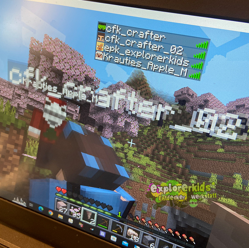 Minecraft Server online . ...zusammen online spielen . 15. November . explorerkids* in der Entdecker Werkstatt . kujakk . Kinder- und Jugendzentrum in der Reduit . Mainz-Kastel