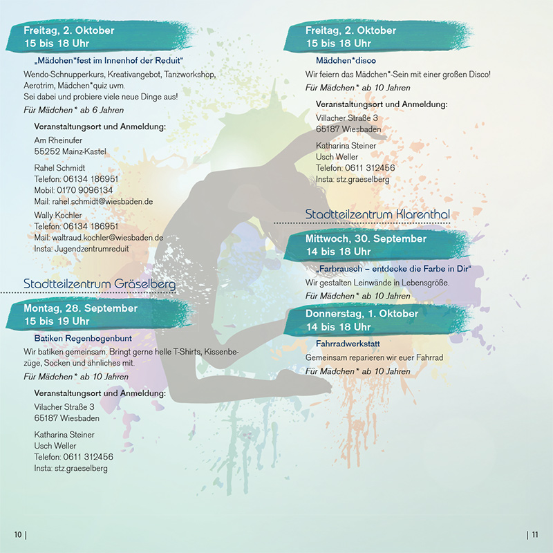 WELTMÃDCHEN*TAG 2020 . Chancengleichheit . Gewaltfreiheit . Selbstbestimmung . Aktionswoche vom 28. September bis 6. Oktober 2020 . in Mainz und Wiesbaden . kujakk . Kinder- und Jugendzentrum in der Reduit . Mainz-Kastel