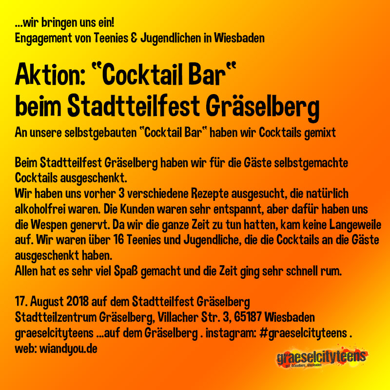 beach bar bau . graeselcityteens / Stadtteilzentrum GrÃ¤selberg . Wiesbaden