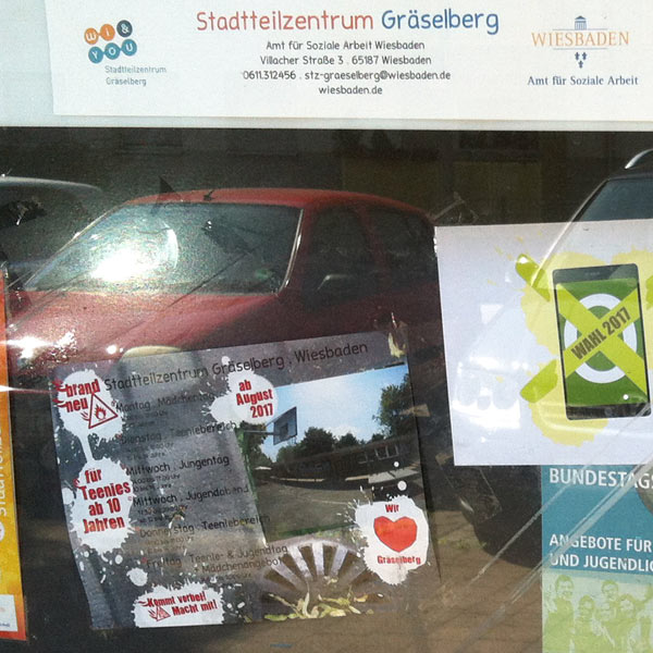Schaukasten . Neue Mitte . Stadtteilzentrum Gräselberg . Wiesbaden