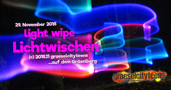 light wipe / Lichtwischen . graeselcityteens .  Stadtteilzentrum GrÃ¤selberg . Wiesbaden