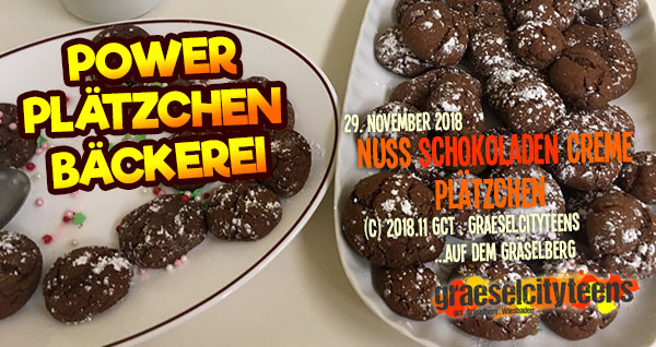 Power Plätzchen Bäckerei . Nuss Schokoladen Creme Plätzchen . graeselcityteens . Stadtteilzentrum Gräselberg . Wiesbaden