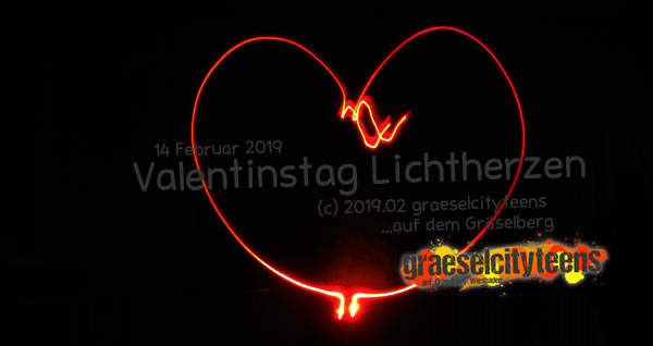 Valentinstag Lichtherzen . Lichtmalen . graeselcityteens . gct . Stadtteilzentrum Gräselberg . Wiesbaden