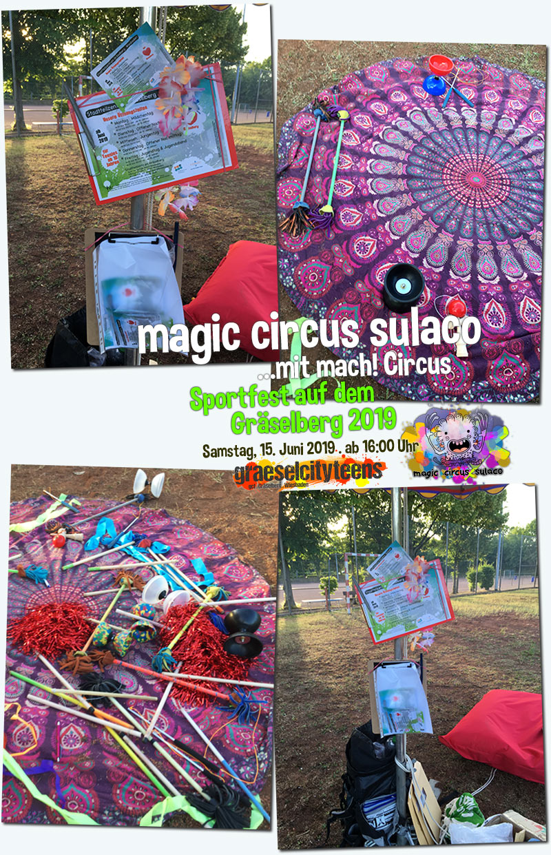 magic circus sulaco . Sportfest . ...auf dem GrÃ¤selberg 2019 . 15. Juni 2019 . Stadtteilzentrum GrÃ¤selberg . Wiesbaden