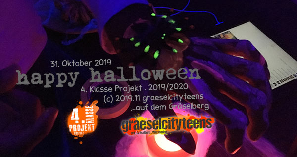 happy halloween . ...eine kleine Gruselparty . 31. Oktober 2019 . Stadtteilzentrum Gräselberg . Wiesbaden