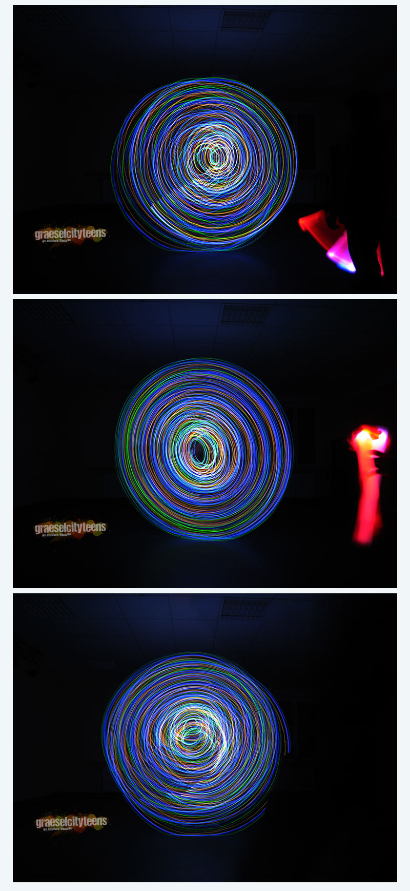 Lichtkreise . Lichtmalen . 5. Dezember 2019. graeselcityteens . Stadtteilzentrum Gräselberg . Wiesbaden