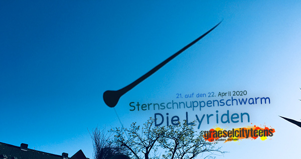 Die Lyriden . Sternschnuppenschwarm . meteor shower . Sternschnuppenschauer . 21. April 2020 . Balkon . Wiesbaden . planet earth