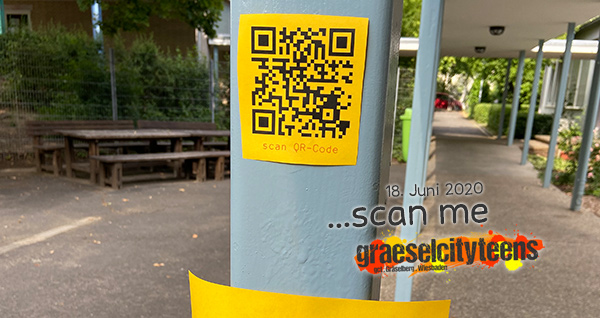 ...scan me . QR-Code . 18. Juni 2020 . gct . graeselcityteens ...auf dem Gräselberg . Stadtteilzentrum Gräselberg . Wiesbaden