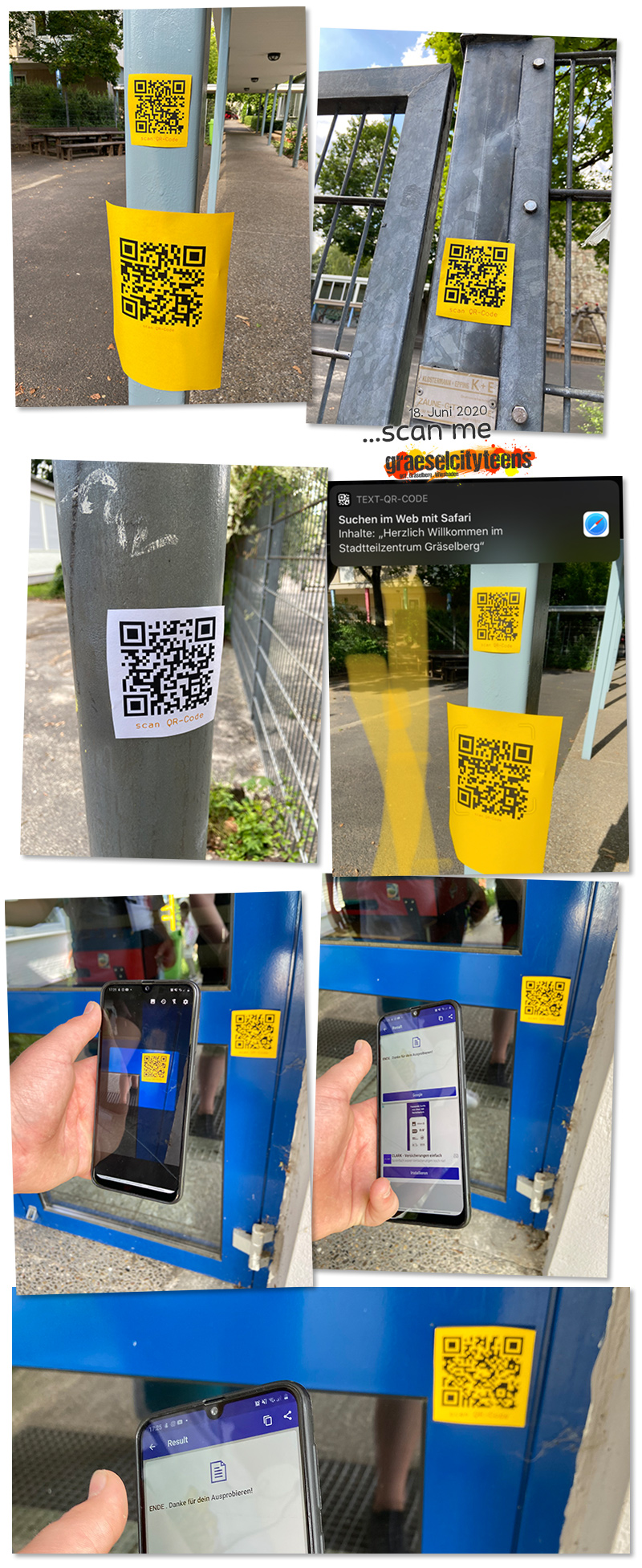 ...scan me . QR-Code . 18. Juni 2020 . gct . graeselcityteens ...auf dem Gräselberg . Stadtteilzentrum Gräselberg . Wiesbaden