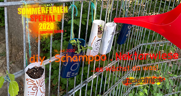 diy . Schampoo . Nektarwiese . ...es wächst da was! . 14. Juli 2020 . Sommerferien Spezial Zeit 2020 . special times . gct . graeselcityteens ...auf dem Gräselberg . Stadtteilzentrum Gräselberg . Wiesbaden