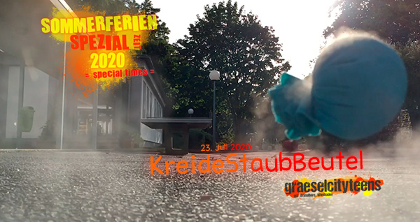 Kreidestaubbeutel . SloMo Movie . 23. Juli 2020 . Sommerferien Spezial Zeit 2020 . special times . gct . graeselcityteens ...auf dem GrÃ¤selberg . Stadtteilzentrum GrÃ¤selberg . Wiesbaden