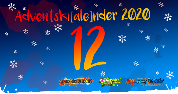 Adventskalender 2020 . Adventski[ale]nder 2020 . Gemeinsamer Adventskalender der gct . graeselcityteens, explorerkids* & compfotokids*
...mach mit! & Aktionen . Kreativ- und Medienangebote im Offenen Bereich . explorerkids* . Entdecker Werkstatt im kujakk . kujakk . Kinder- und Jugendzentrum in der Reduit . Mainz-Kastel . & . gct . graeselcityteens ...auf dem GrÃ¤selberg . Stadtteilzentrum GrÃ¤selberg . Wiesbaden . & . compfotokids* . Kreativ- und Medienwerkstatt im KiKo . KiKo . Kindertreff Kostheim . Mainz-Kostheim