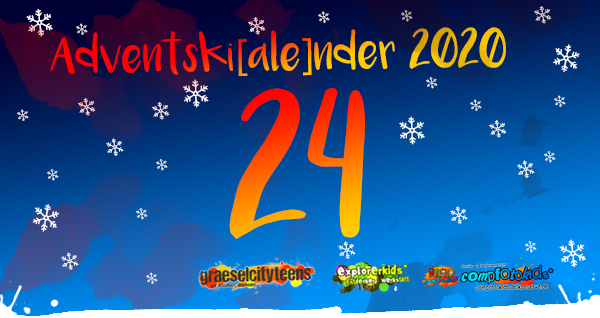 Adventskalender 2020 . Adventski[ale]nder 2020 . Gemeinsamer Adventskalender der gct . graeselcityteens, explorerkids* & compfotokids*
...mach mit! & Aktionen . Kreativ- und Medienangebote im Offenen Bereich . explorerkids* . Entdecker Werkstatt im kujakk . kujakk . Kinder- und Jugendzentrum in der Reduit . Mainz-Kastel . & . gct . graeselcityteens ...auf dem GrÃ¤selberg . Stadtteilzentrum GrÃ¤selberg . Wiesbaden . & . compfotokids* . Kreativ- und Medienwerkstatt im KiKo . KiKo . Kindertreff Kostheim . Mainz-Kostheim