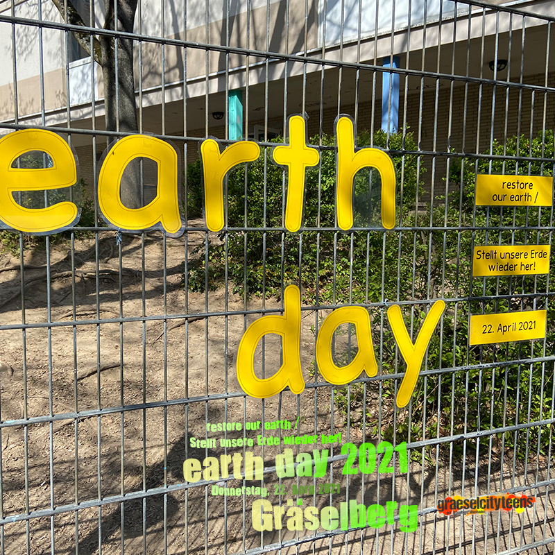 earth day 2021 . Gräselberg . Tag der Erde 2021 . Gräselberg . 22. April 2021 . gct . graeselcityteens ...auf dem Gräselberg . Stadtteilzentrum Gräselberg . Wiesbaden