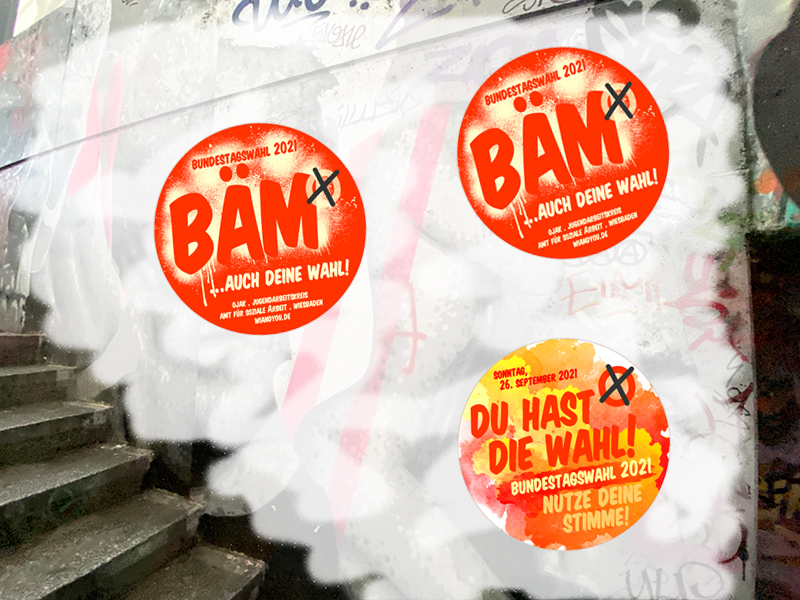 Du hast die Wahl! & BÃM . Aufkleber . ...für die Erstwähler*innen Päckchen . 17. Juli 2021 . Bundestagswahl: Sonntag, 26. September 2021 . 23. September 2021 . gct . graeselcityteens ...auf dem Gräselberg . Stadtteilzentrum Gräselberg . Wiesbaden