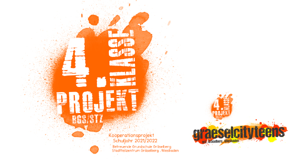 4KP . 4. Klasse Projekt . Kooperationsprojekt . Schuljahr 2021/2022 . 7. Oktober 2021 . Kooperationsprojekt . Betreuende Grundschule . gct . graeselcityteens ...auf dem Gräselberg . Stadtteilzentrum Gräselberg . Wiesbaden