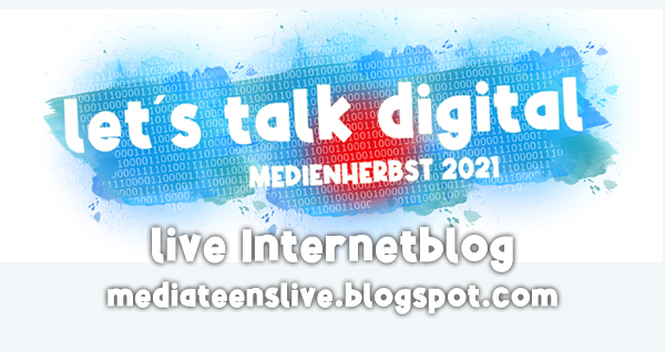 let's talk digital . live Internetblog . medienteenslive: medienteenslive.blogspot.com . 18. bis 22. Oktober 2021 . Medien Herbstferienprogramm 2021 im Stadtteilzentrum GrÃ¤selberg . 18. bis 22. Oktober 2021 . ...auf dem GrÃ¤selberg . Stadtteilzentrum GrÃ¤selberg . Wiesbaden
