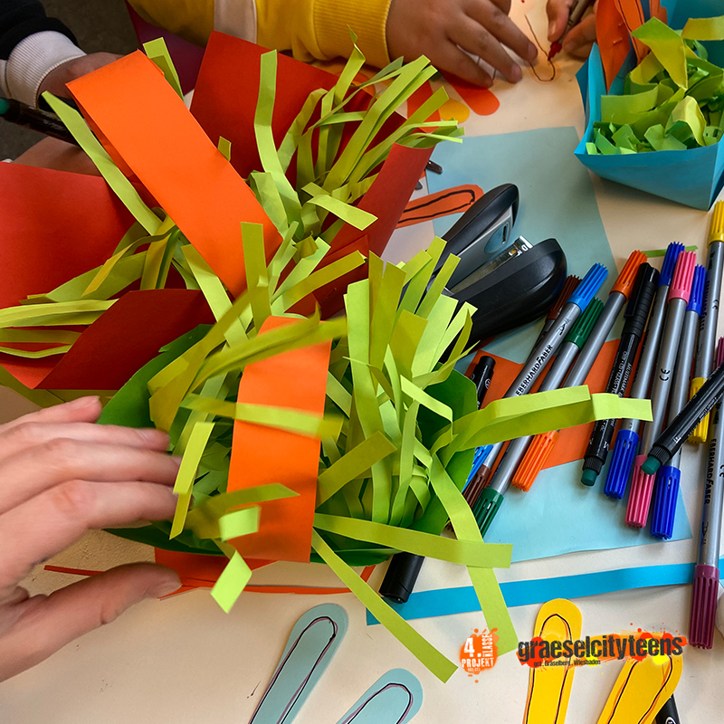 Buntes Osterkörbchen . Wir gestalten uns ein schönes Osterkörbchen . 7. April 2022 . Kooperationsprojekt . Betreuende Grundschule . gct . graeselcityteens ...auf dem Gräselberg . Stadtteilzentrum Gräselberg . Wiesbaden
