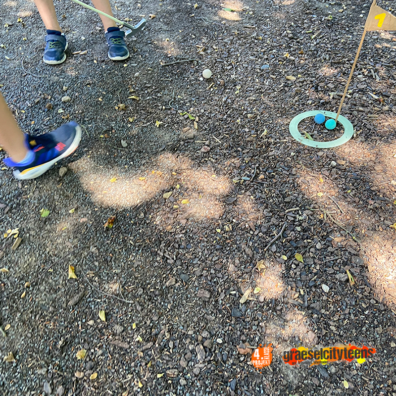 Cross Minigolf . im Garten . 30. Juni 2022 . Kooperationsprojekt . Betreuende Grundschule . gct . graeselcityteens ...auf dem GrÃ¤selberg . Stadtteilzentrum GrÃ¤selberg . Wiesbaden