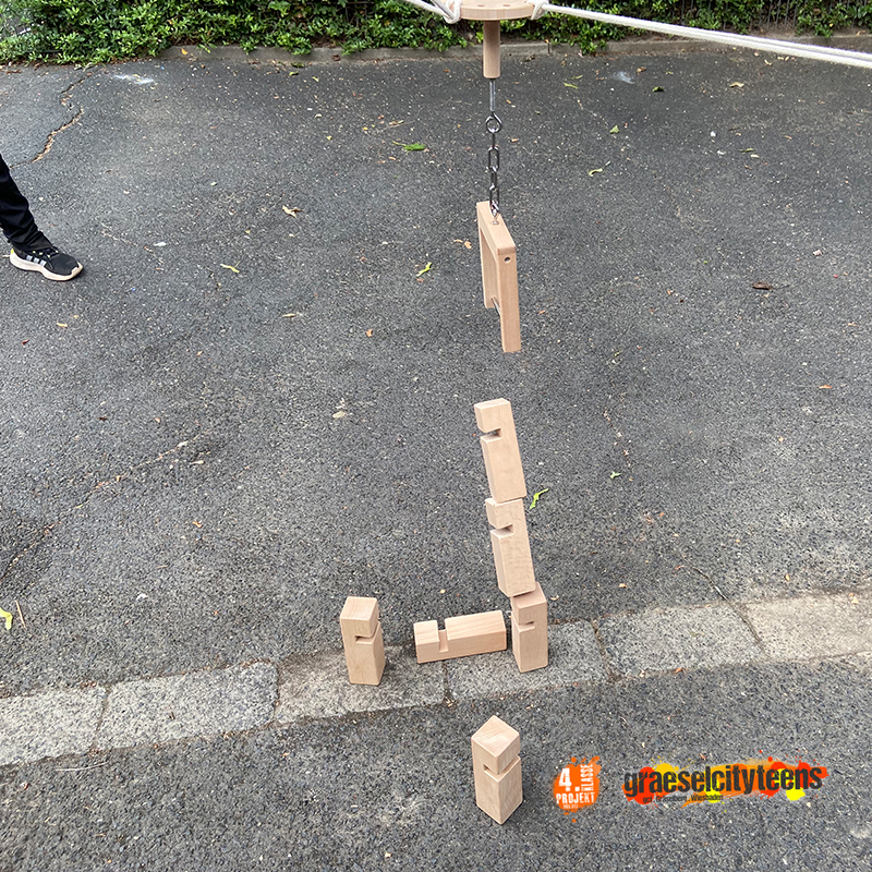 Fröbelturm . Teamspiel . 7. Juli 2022 . Kooperationsprojekt . Betreuende Grundschule . gct . graeselcityteens ...auf dem Gräselberg . Stadtteilzentrum Gräselberg . Wiesbaden