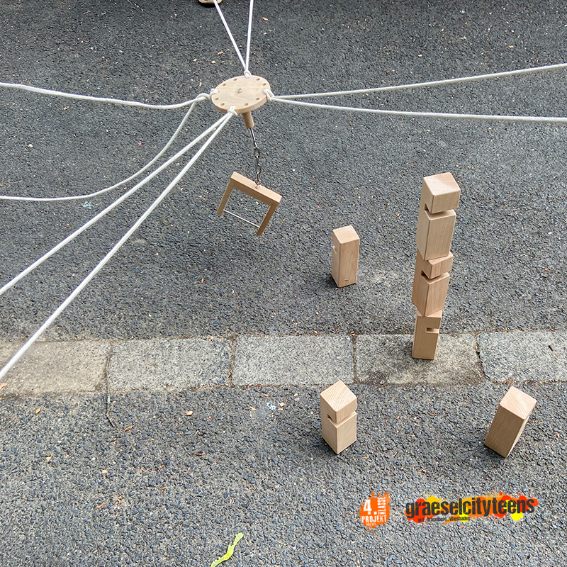 Fröbelturm . Teamspiel . 7. Juli 2022 . Kooperationsprojekt . Betreuende Grundschule . gct . graeselcityteens ...auf dem Gräselberg . Stadtteilzentrum Gräselberg . Wiesbaden