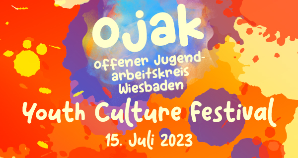 Der ojak . Offener Jugendarbeitskreis Wiesbaden beim Youth Culture Festival 2023 . Jugendkulturfestival in Wiesbaden . Samstag, 15. Juli 2023