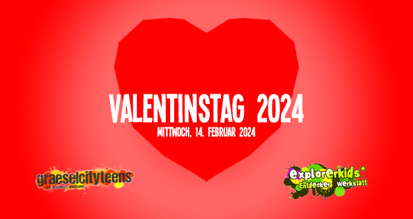 Valentinstag 2024 . ...verschenkt doch einmal ein selbstgemaltes Herz, ... . 14. Februar 2024 . explorerkids* . Entdecker Werkstatt im kujakk . kujakk . Kinder- und Jugendzentrum in der Reduit . Mainz-Kastel . & . gct . graeselcityteens ...auf dem GrÃ¤selberg . Stadtteilzentrum GrÃ¤selberg . Wiesbaden