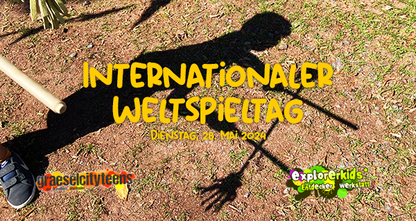 Internationaler Weltspieltag . Aktionstag . Dienstag, 28. Mai 2024 . explorerkids* . Entdecker Werkstatt im kujakk . kujakk . Kinder- und Jugendzentrum in der Reduit . Mainz-Kastel . & . gct . graeselcityteens ...auf dem GrÃ¤selberg . Stadtteilzentrum GrÃ¤selberg . Wiesbaden