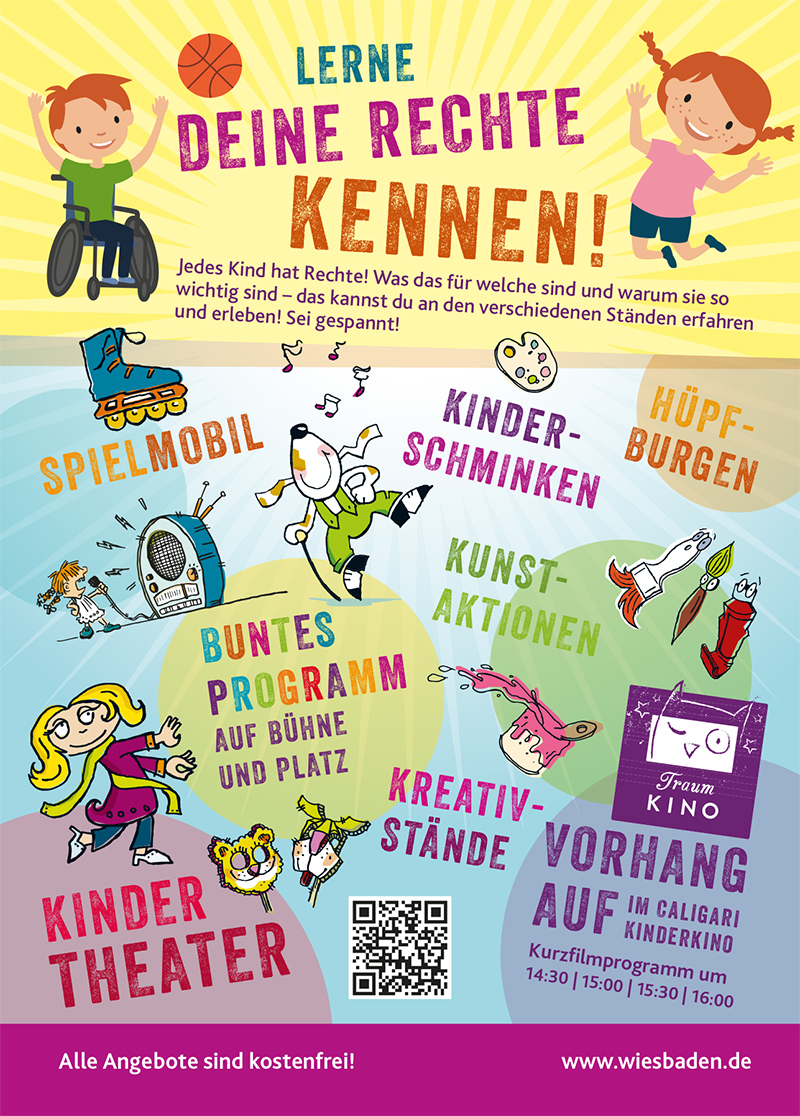 Weltkindertagsfest Wiesbaden 2023 . Jedes Kind braucht eine Zukunft . Sonntag, 17. September 2023 . Wiesbaden